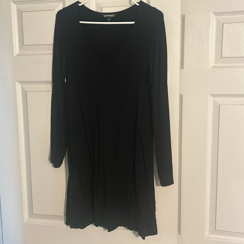 Express Long sleeve black dress